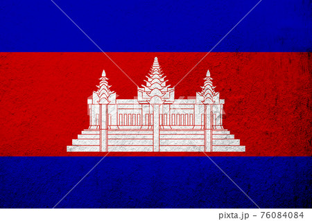 The Kingdom of Cambodia (Kampuchea) National flag. Grunge background The Kingdom of Cambodia (Kampuchea) National flag. Grunge background 76084084