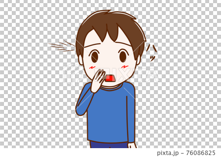何かに気が付いてハッとする少年 76086825