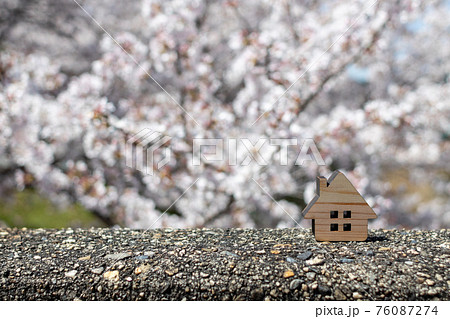 小さなおうち（桜背景春バージョン） 76087274