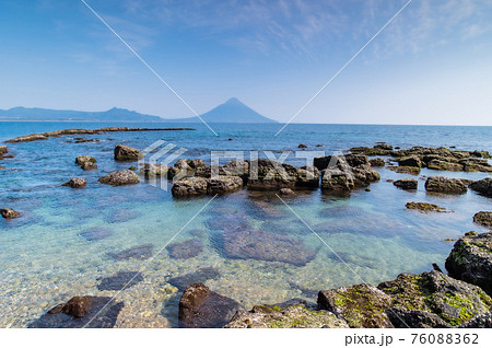 天下の絶景 番所鼻からの開聞岳 天下の絶景 番所鼻からの開聞岳 76088362