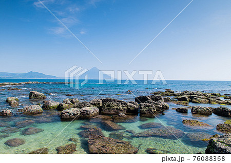 天下の絶景 番所鼻からの開聞岳 天下の絶景 番所鼻からの開聞岳 76088368