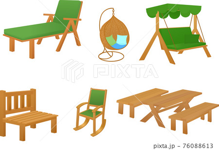 Set of wooden cartoon garden furniture Set of wooden cartoon garden furniture 76088613