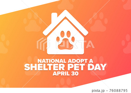 National Adopt A Shelter Pet Day. April 30....のイラスト素材 [76088795] - PIXTA