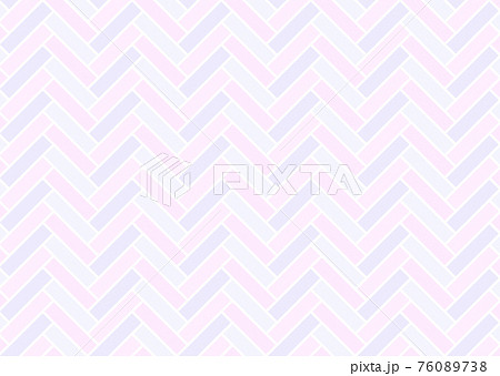 ヘリンボーン柄 シームレスパターン素材01（ピンク、紫、藤色） 76089738