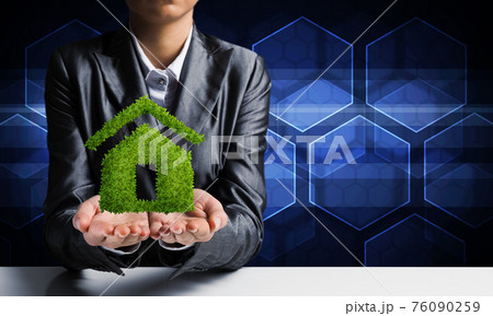 Concept of eco friendly real estate. Concept of eco friendly real estate. 76090259