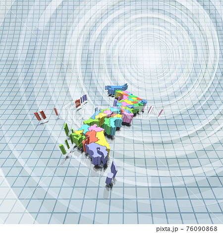 日本地図の行政区分 76090868
