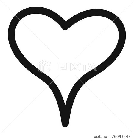 Woman heart icon, simple style. 76093248