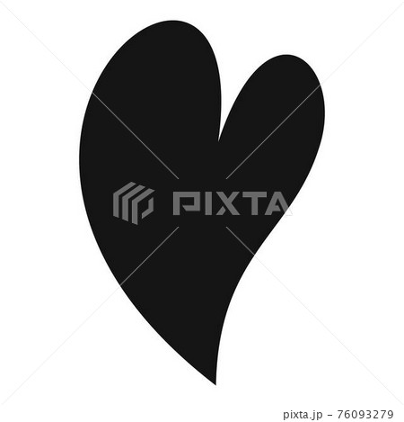 Deaf heart icon, simple style. Deaf heart icon, simple style. 76093279