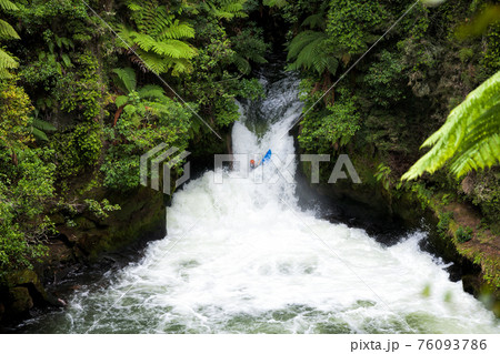 White water kayaking in New Zealand 76093786