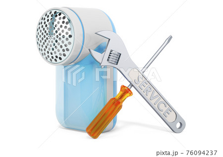 Service and repair of lint remover, fabric shaver. 3D rendering Service and repair of lint remover, fabric shaver. 3D rendering 76094237