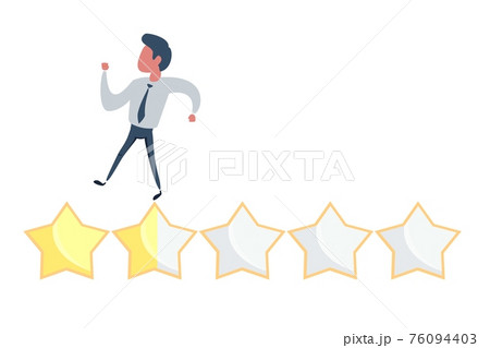 Customer review concept. Rating golden stars. Feedback, reputation, review. Bad rating. Customer review concept. Rating golden stars. Feedback, reputation, review. Bad rating. 76094403