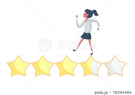 Customer review concept. Rating golden stars. Feedback, reputation, review. Bad rating. Customer review concept. Rating golden stars. Feedback, reputation, review. Bad rating. 76094404