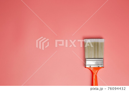 Paintbrush on a Pink Background, #791934