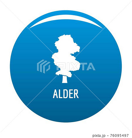 Alder tree icon blue vector 76095497