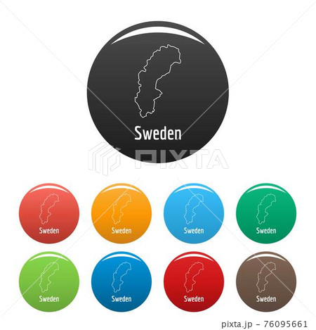 Sweden map thin line vector simple Sweden map thin line vector simple 76095661