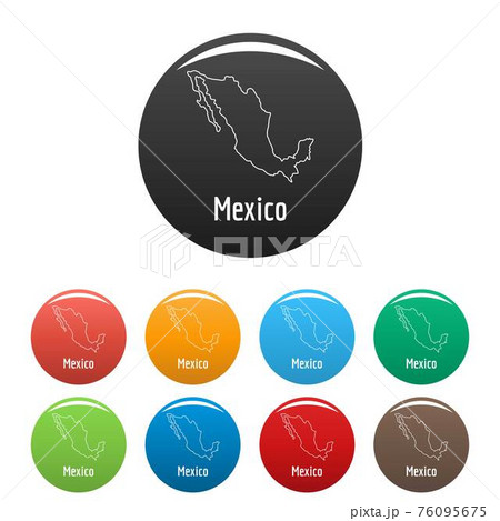 Mexico map thin line vector simple 76095675