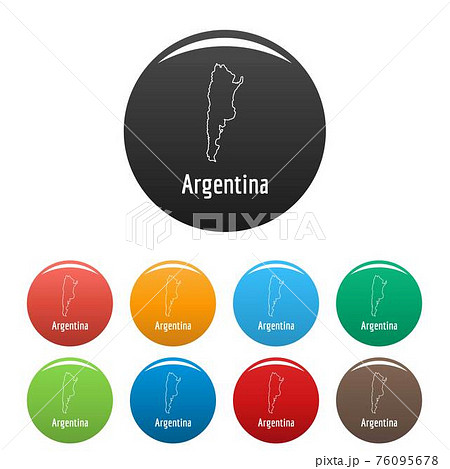 Argentina map ithin line vector simple 76095678