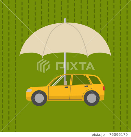 Car under umbrella Car under umbrella 76096179