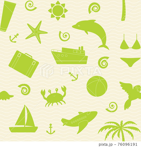 Seamless pattern with travel icons Seamless pattern with travel icons 76096191