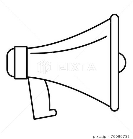 Old megaphone icon, outline style 76096752