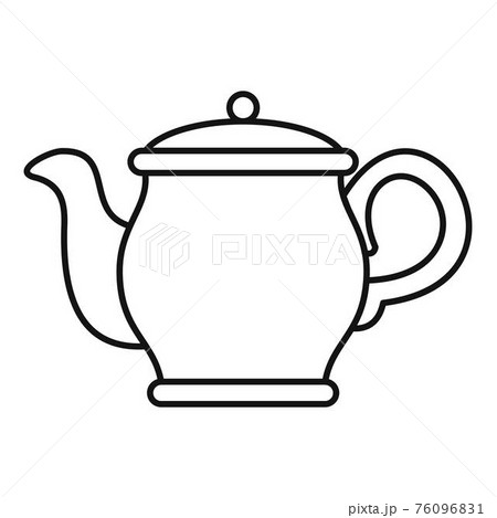 Beautiful teapot icon, outline style 76096831