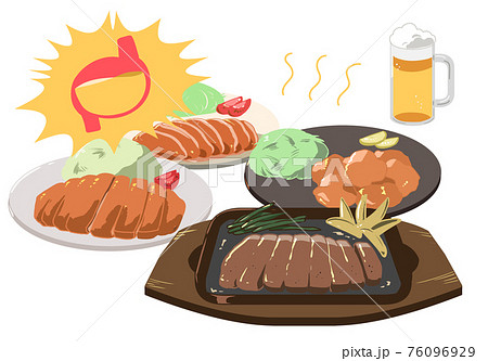 脂っこい食事　胃がもたれる 76096929