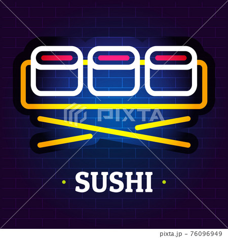Sushi logo, flat style Sushi logo, flat style 76096949