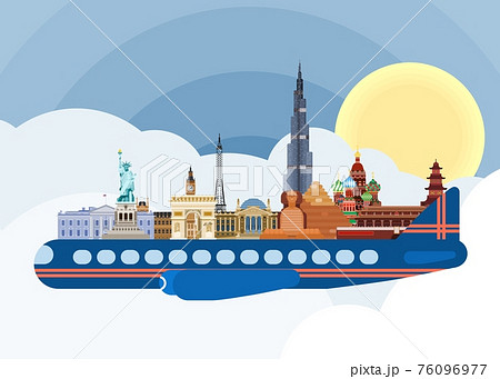 around the world by plane. sights of our planet 76096977