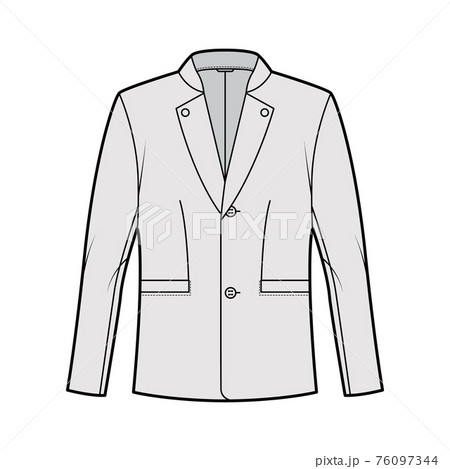 Tyrolean jacket tuxedo technical fashion - Stock Illustration 