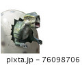 恐竜の写真【白バック＆メッセージスペース】 76098706