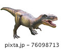 恐竜の写真【白バック＆メッセージスペース】 76098713