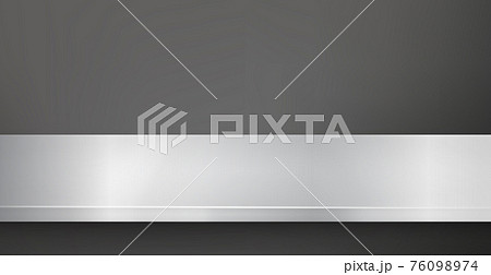 Metal kitchen countertop, iron texture, large table on a black background - Vector Metal kitchen countertop, iron texture, large table on a black background - Vector 76098974