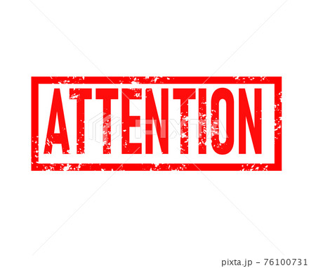 attention stamp red rubber stamp on white background. attention stamp sign. attention sign.  76100731