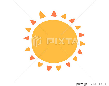かわいい太陽／手書きイラスト素材 76101404