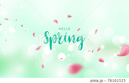 Design banner flower Spring background with beautiful. Vector illustration template banners. 76101525