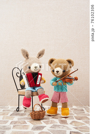 かわいい動物のあみぐるみ　音楽 76102306