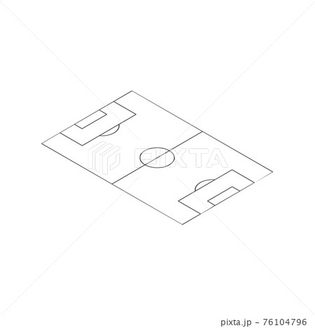 Wireframe perspective view of soccer football, isometric soccer field. Stock Vector illustration isolated on white background. Wireframe perspective view of soccer football, isometric soccer field. Stock Vector illustration isolated on white background. 76104796