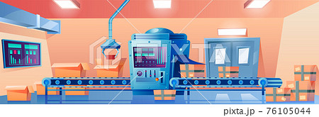 Conveyor belt with cardboard boxes production line 76105044