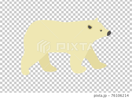 一隻行走的北極熊的插圖 76106214