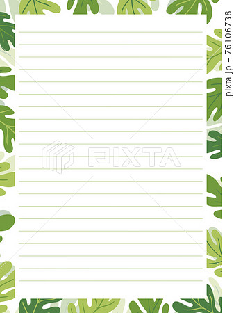 Grid paper. Abstract striped background with color horizontal lines. Printing paper note on floral background. Optimal A4 size. Geometric pattern for school, copybooks, notebooks, diary, notes, books. 76106738