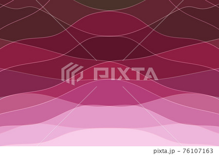 Colorful waves background. Abstract striped illustration. Kids line pattern with pink horizontal curves. Template design for web page, textures, card, fabric, textile. Doodle style. 76107163