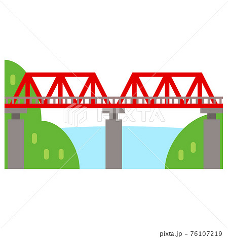 シンプルな鉄橋のイラスト素材