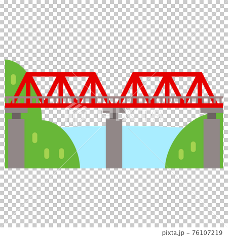 シンプルな鉄橋のイラスト素材