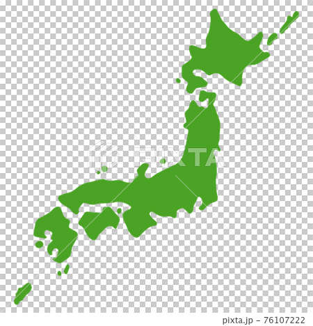 シンプルな日本地図 76107222