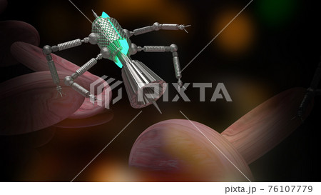 The nano robotic for medical and sci background content 3d rendering The nano robotic for medical and sci background content 3d rendering 76107779