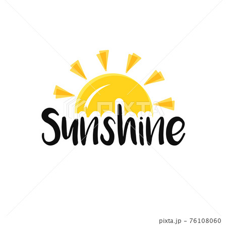 Sun end word sunshine. Concept Sunset or sunrise. 76108060