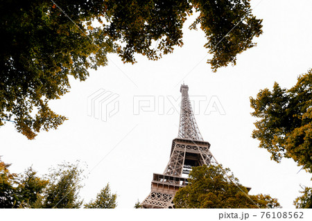 Eiffel tower in autumn. France trip during vacation 76108562