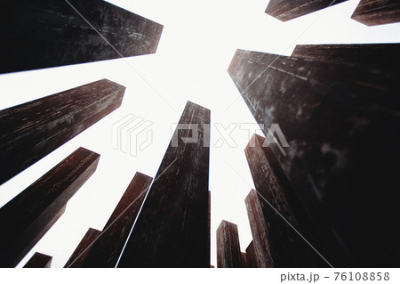 Budapest Revolution Monument. Metallic urban art memorial  76108858