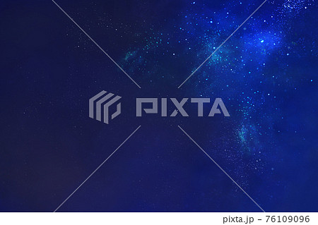 キラキラした夜空の風景イラストのイラスト素材