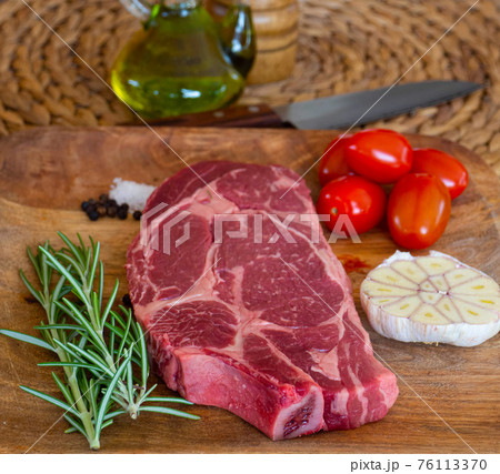 Beef steak cooked for barbecue Beef steak cooked for barbecue 76113370